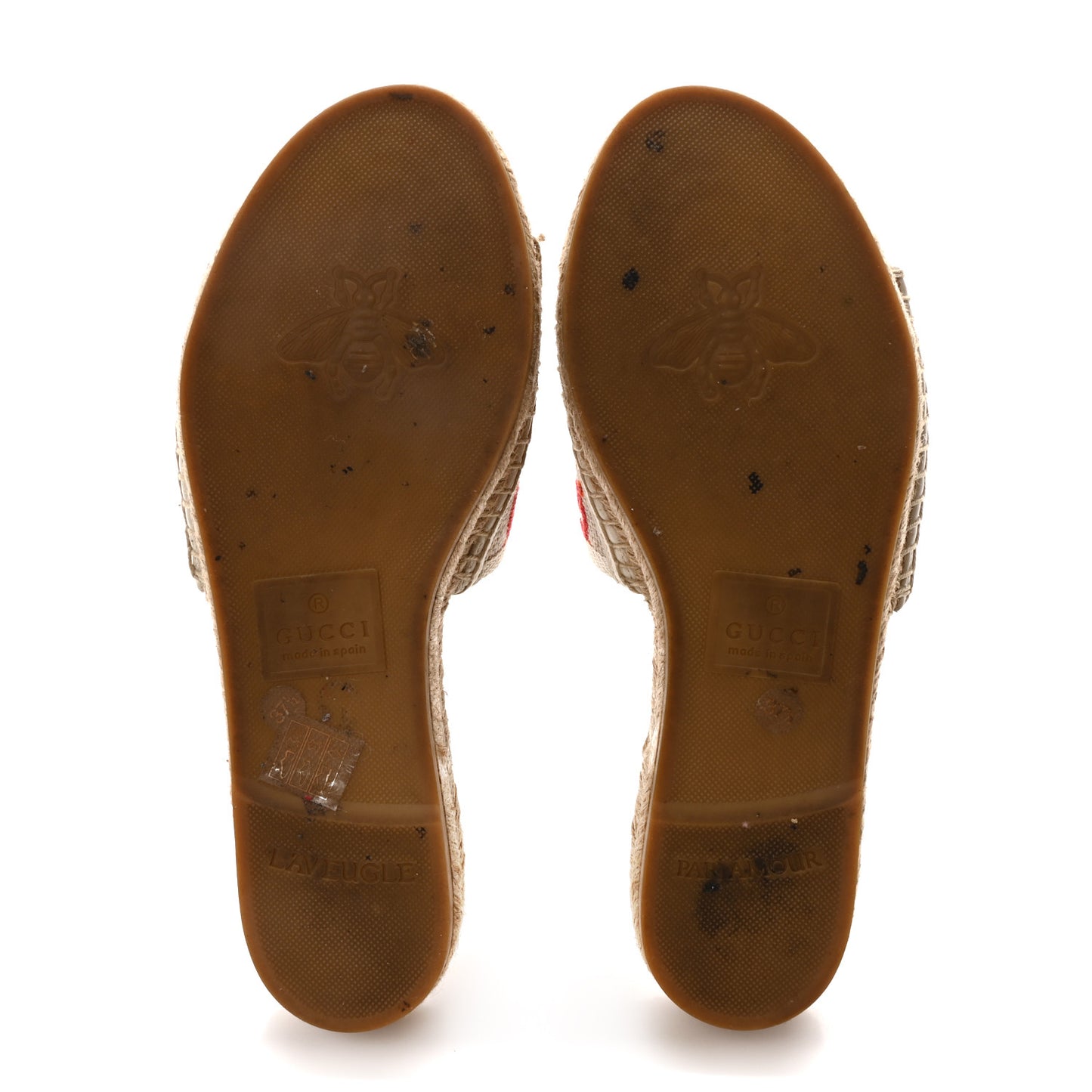 Linen Psychedelic Mini GG Espadrille Slide Sandals 37.5 Multicolor