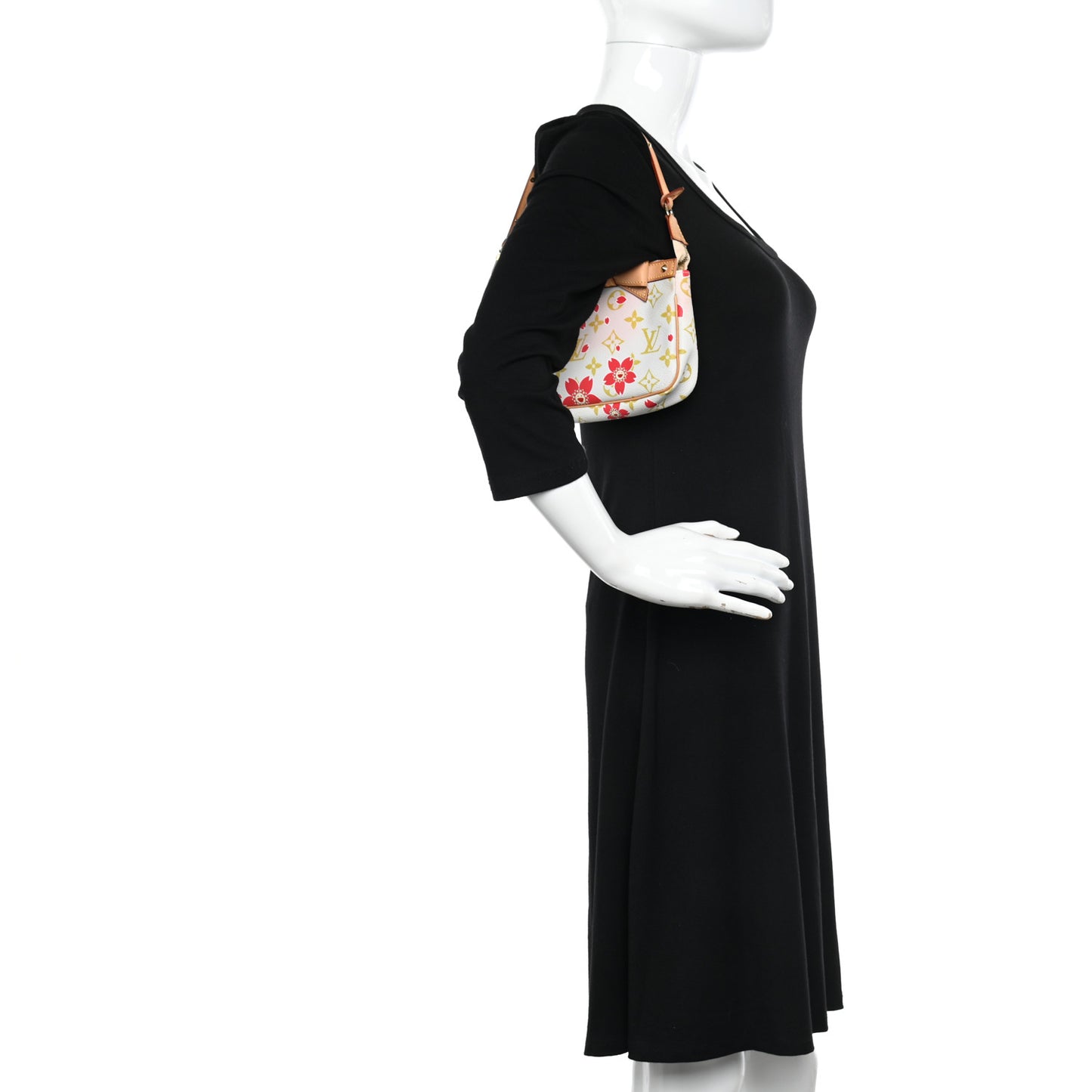 Monogram Cherry Blossom Pochette Accessories Red
