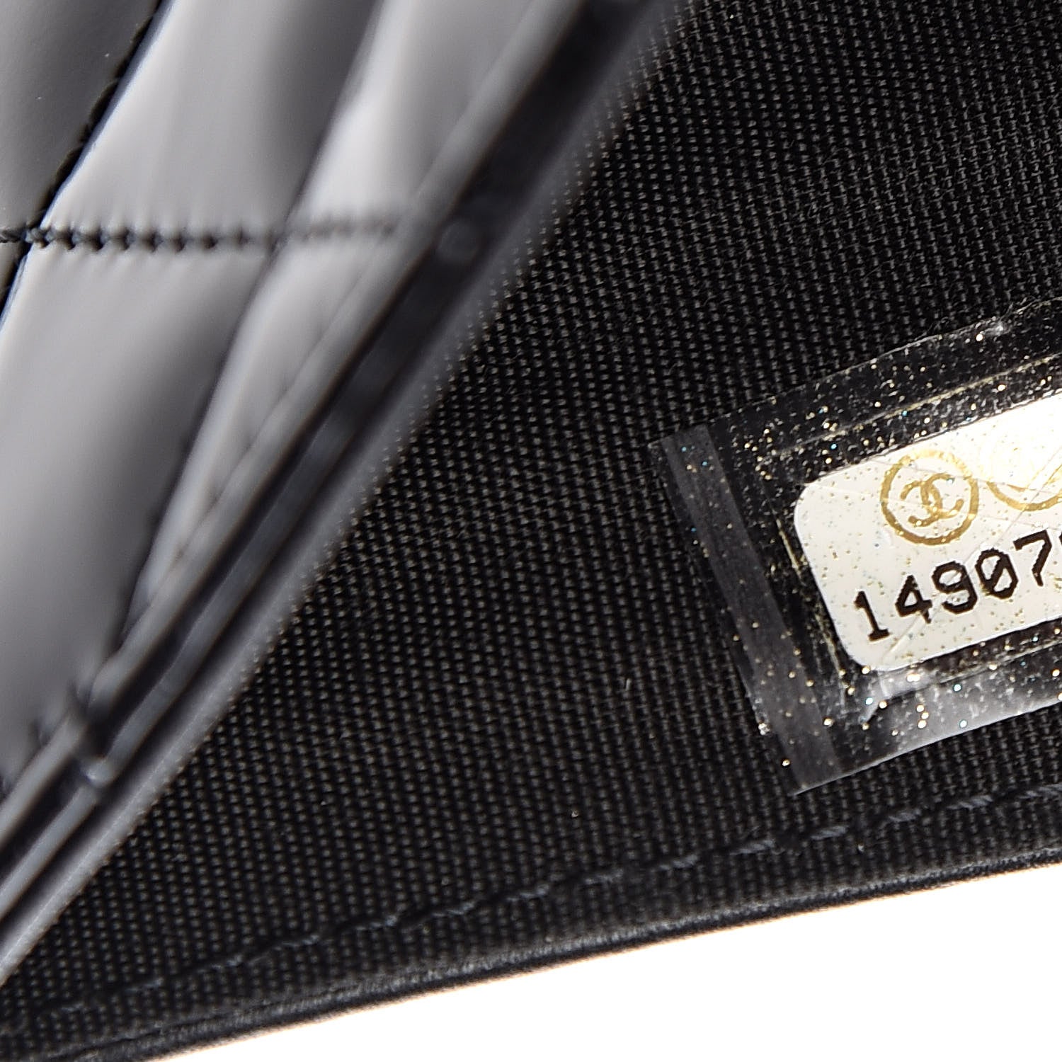 Chanel Patent Quilted Brilliant Zipped Pocket Wallet Black 8 of 9