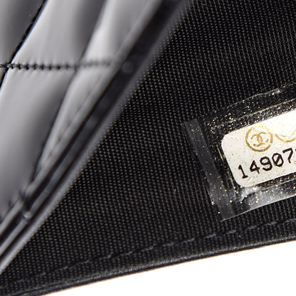 Chanel Patent Quilted Brilliant Zipped Pocket Wallet Black 8 of 9