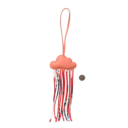 Hermes Swift Silk Twill Cord Cloud Bag Charm Flamingo 2 of 4