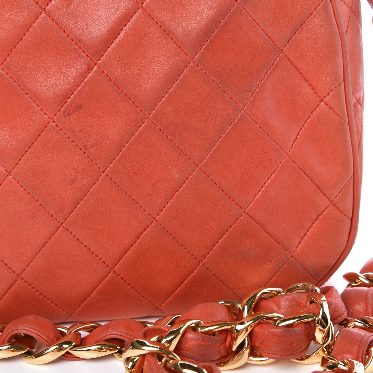 Chanel Lambskin Single Flap Red 15 of 22