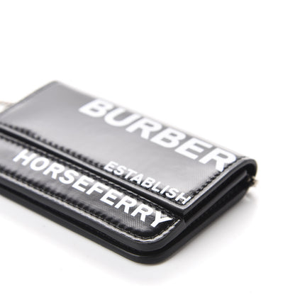 Burberry Coated Canvas Horseferry Print Mini Jody Chain Card Case Black 7 of 9