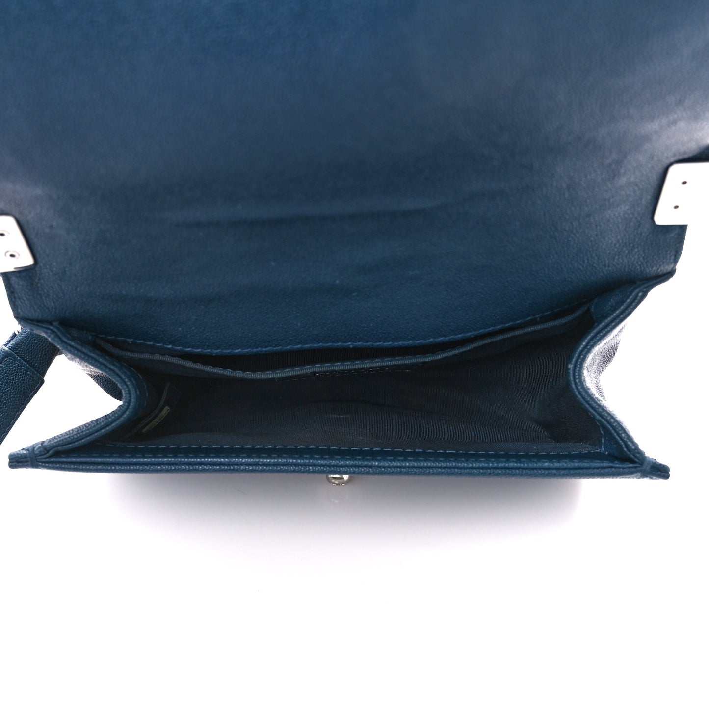 Caviar Quilted Small Boy Flap Blue