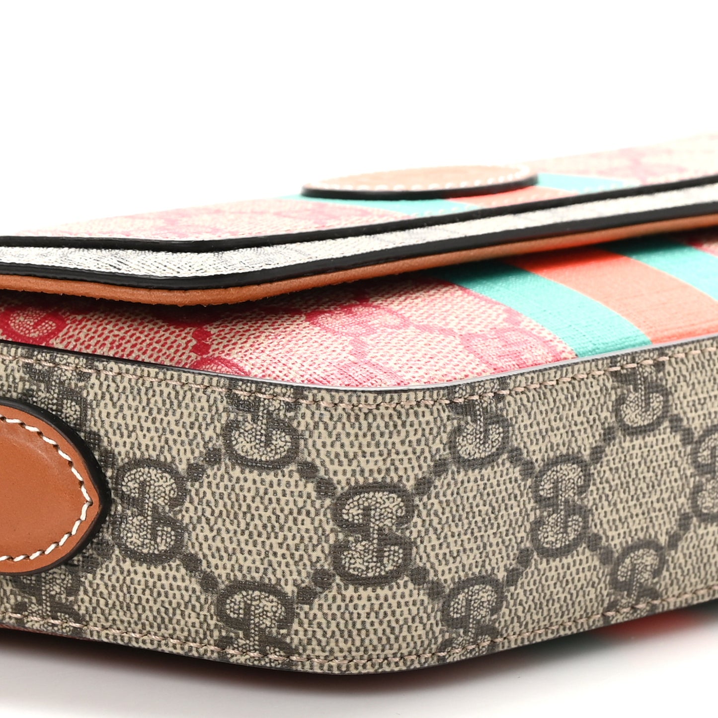 X DANS LE VERT GG Supreme Monogram Cuoio Web Mini Retro Interlocking G Top Handle Beige Rosso Ebony Harness Brown