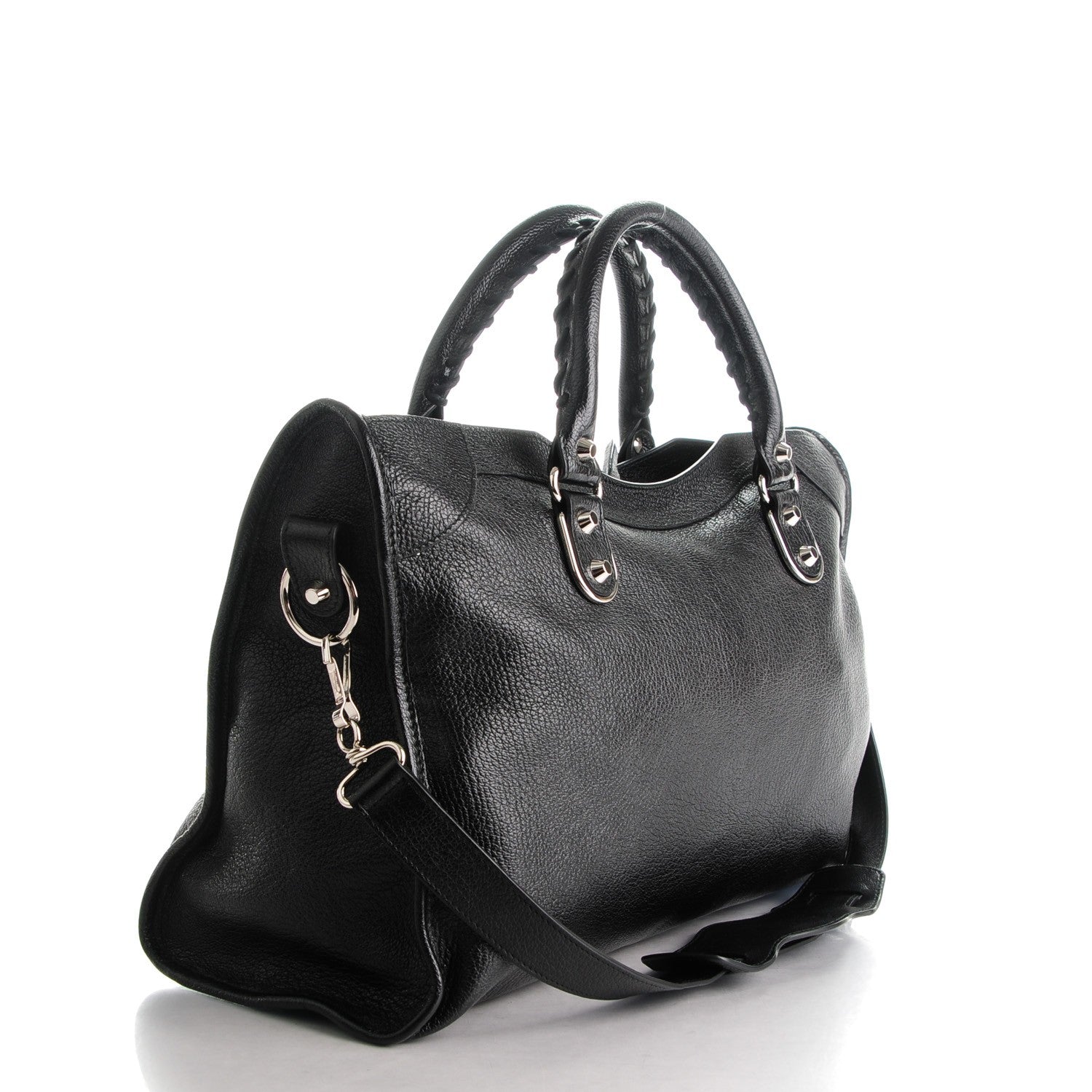Balenciaga Chevre Silver Metallic Edge Hardware City Black 3 of 7