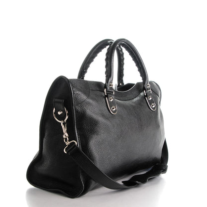 Balenciaga Chevre Silver Metallic Edge Hardware City Black 3 of 7
