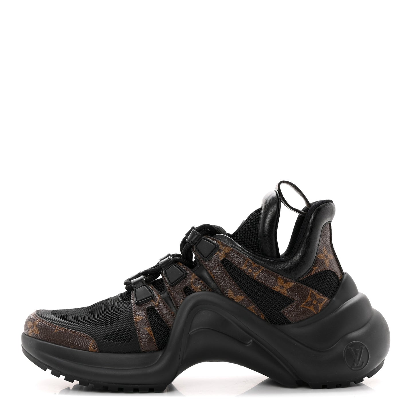 Calfskin Patent Monogram LV Archlight Sneakers 38.5 Black