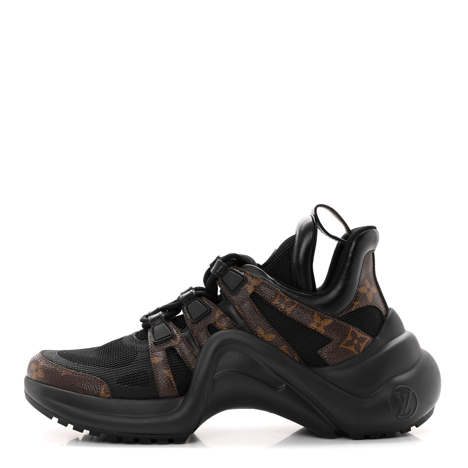 Louis Vuitton Calfskin Patent Monogram LV Archlight Sneakers 38.5 Black 1 of 8