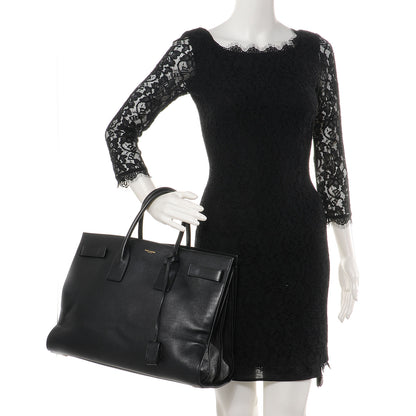 Saint Laurent Leather Large Sac de Jour Carryall Black 2 of 8