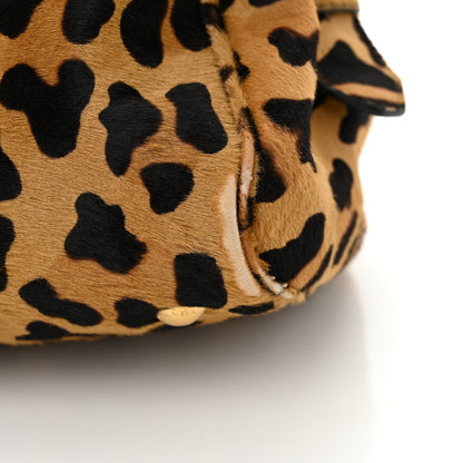 Prada Pony Hair Leopard Print Large Cavallino Miele Moro 11 of 13