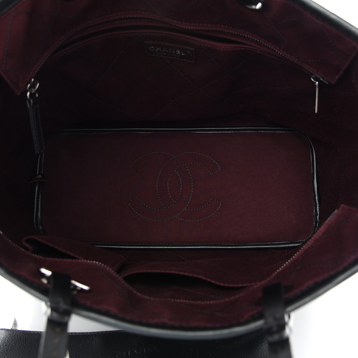 Chanel Grained Calfskin Shopping Fever Tote Black 6 of 10