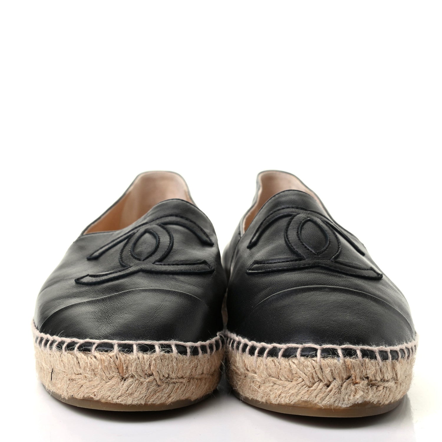 Chanel Lambskin CC Espadrilles 39 Black 2 of 10