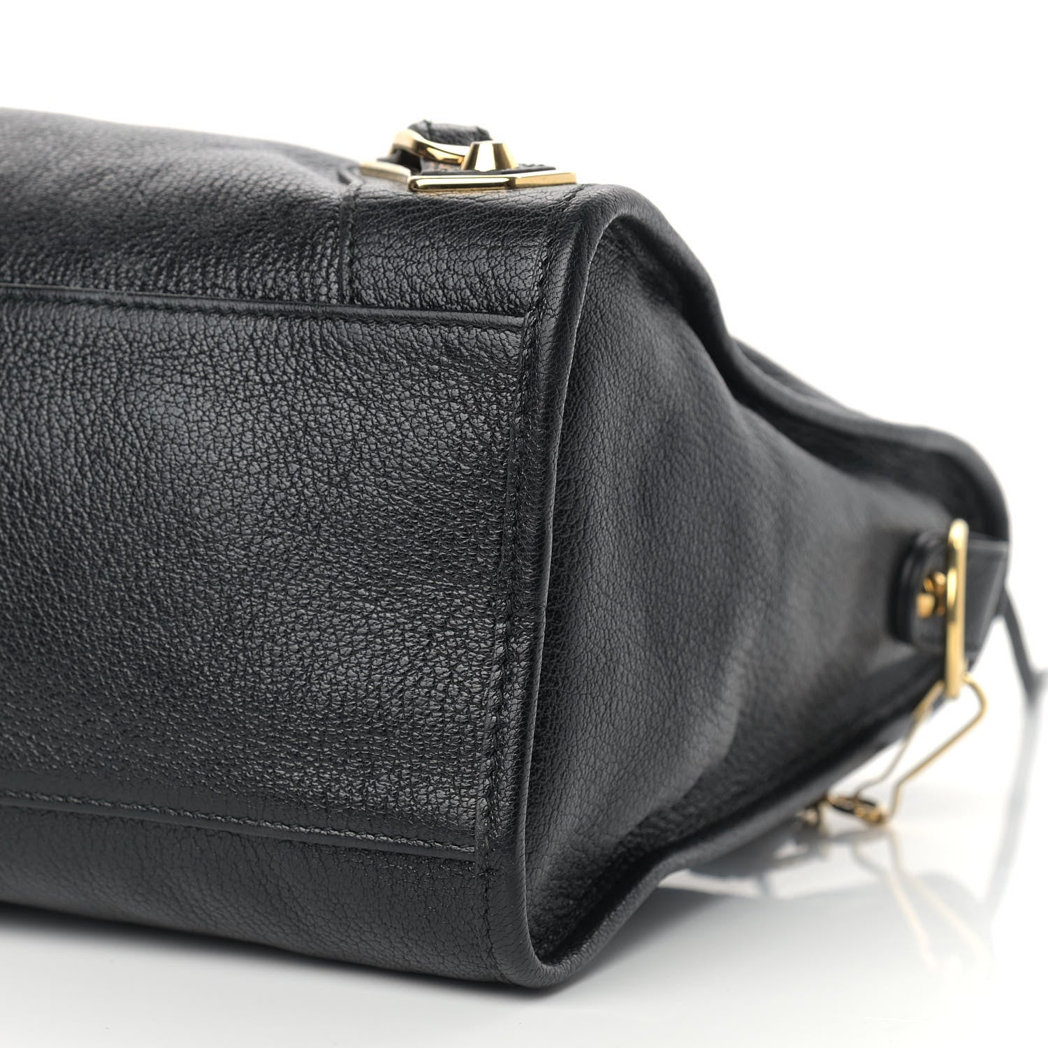 Balenciaga Chevre Gold Metallic Edge Hardware City Black 9 of 11