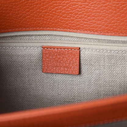 Gucci Dollar Calfskin Interlocking G Shoulder Bag Sun Orange 7 of 8