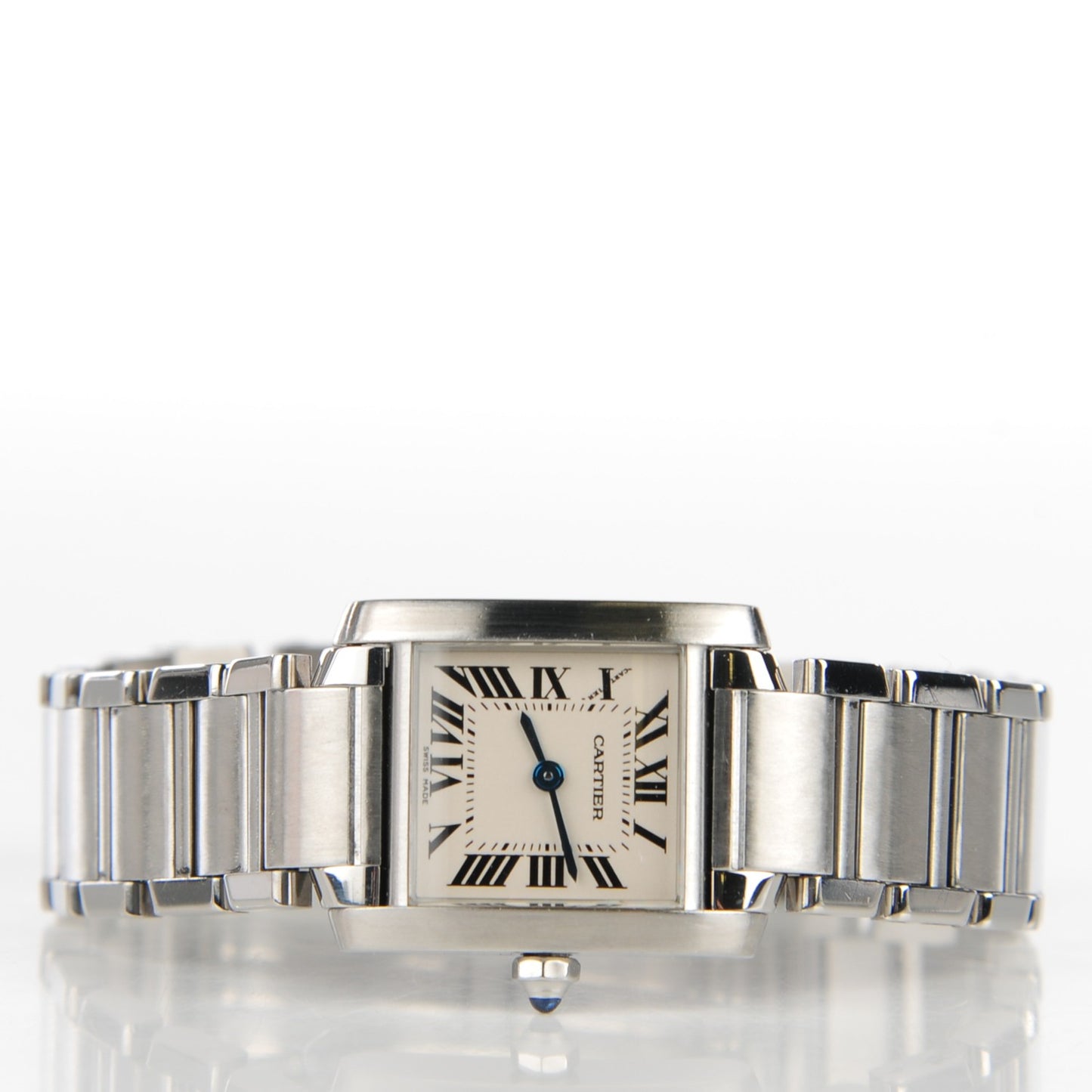 Stainless Steel 20mm Tank Francaise Quartz Watch