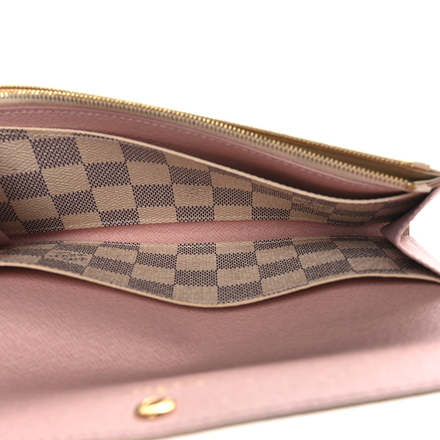 Louis Vuitton Damier Azur Emilie Wallet Rose Ballerine 5 of 9