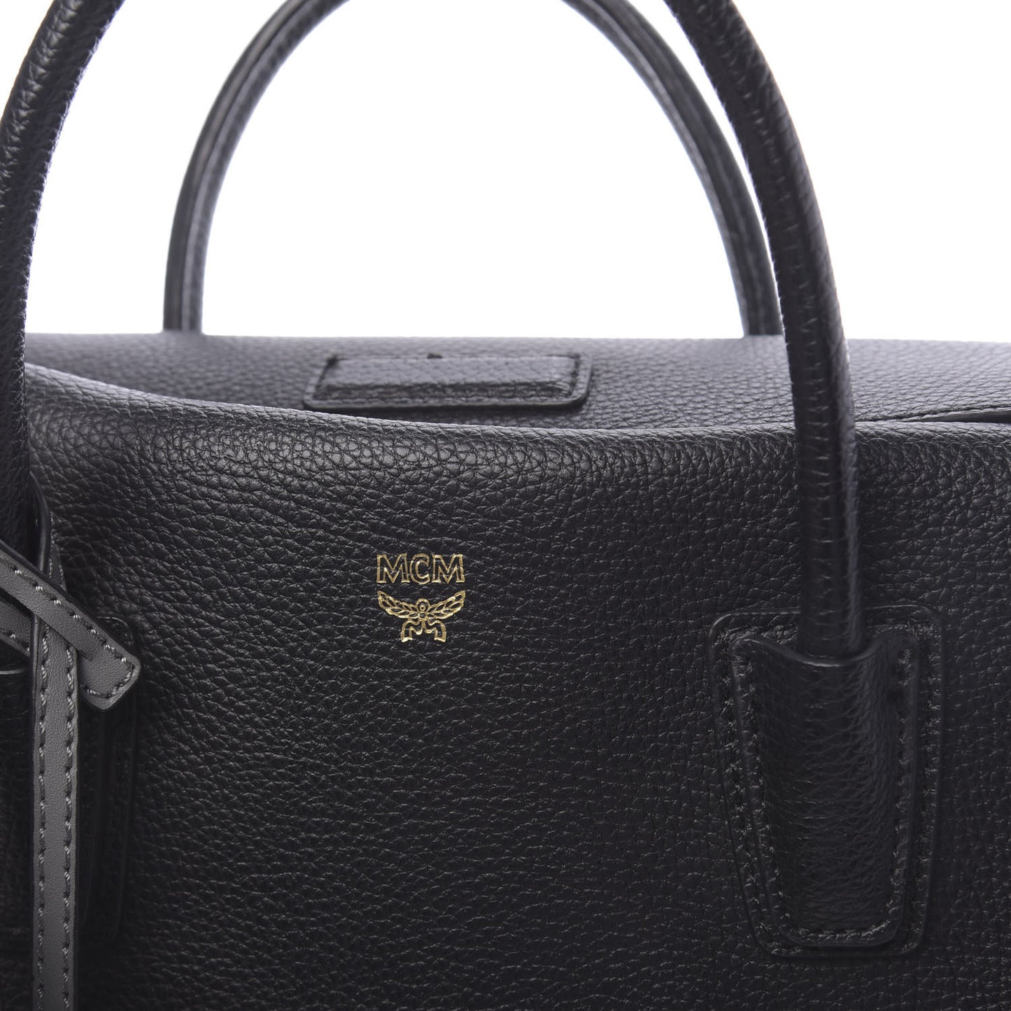 Grained Calfskin Medium Milla Tote Black