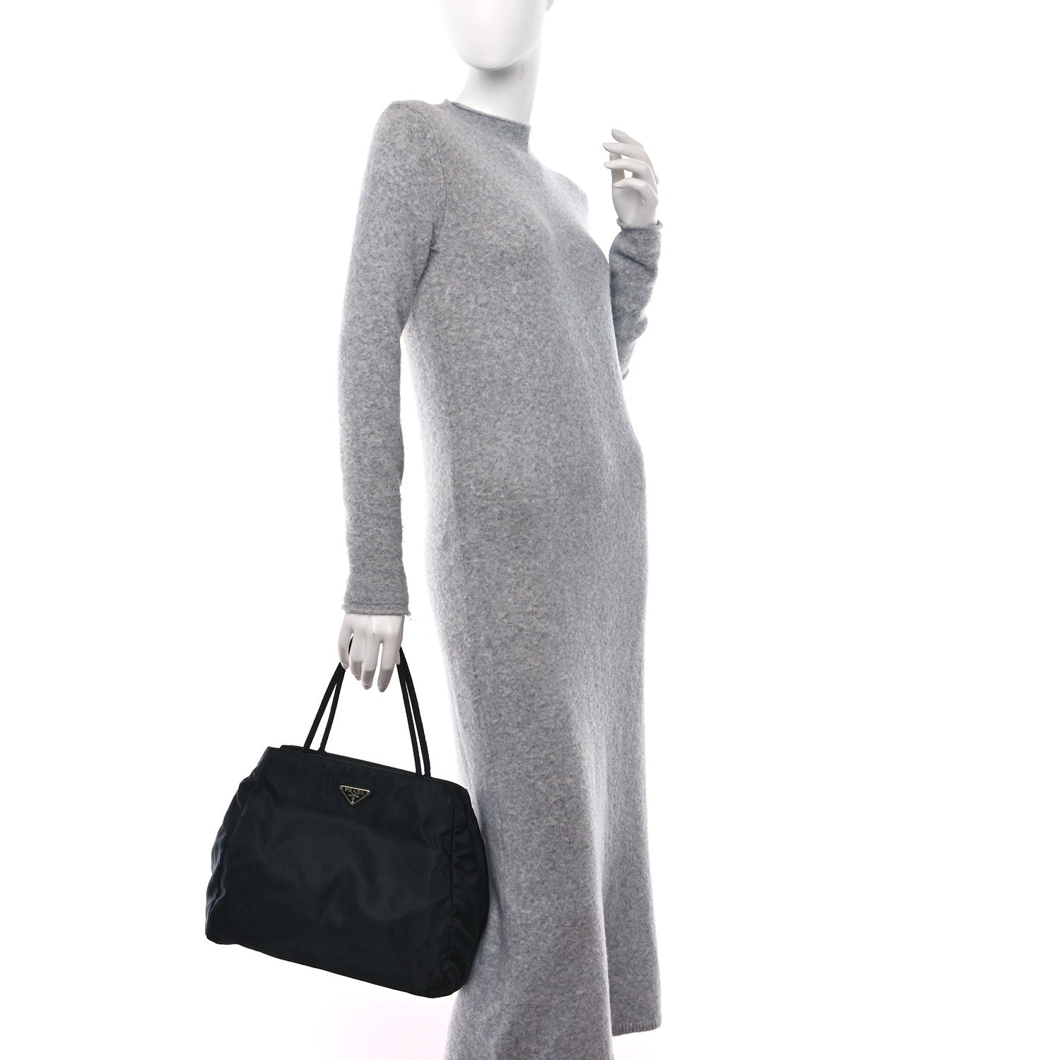 Prada Nylon Tessuto Shopping Tote Black 2 of 8