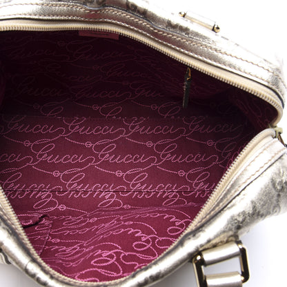 Gucci Metallic Guccissima Small Boston Gold 4 of 10