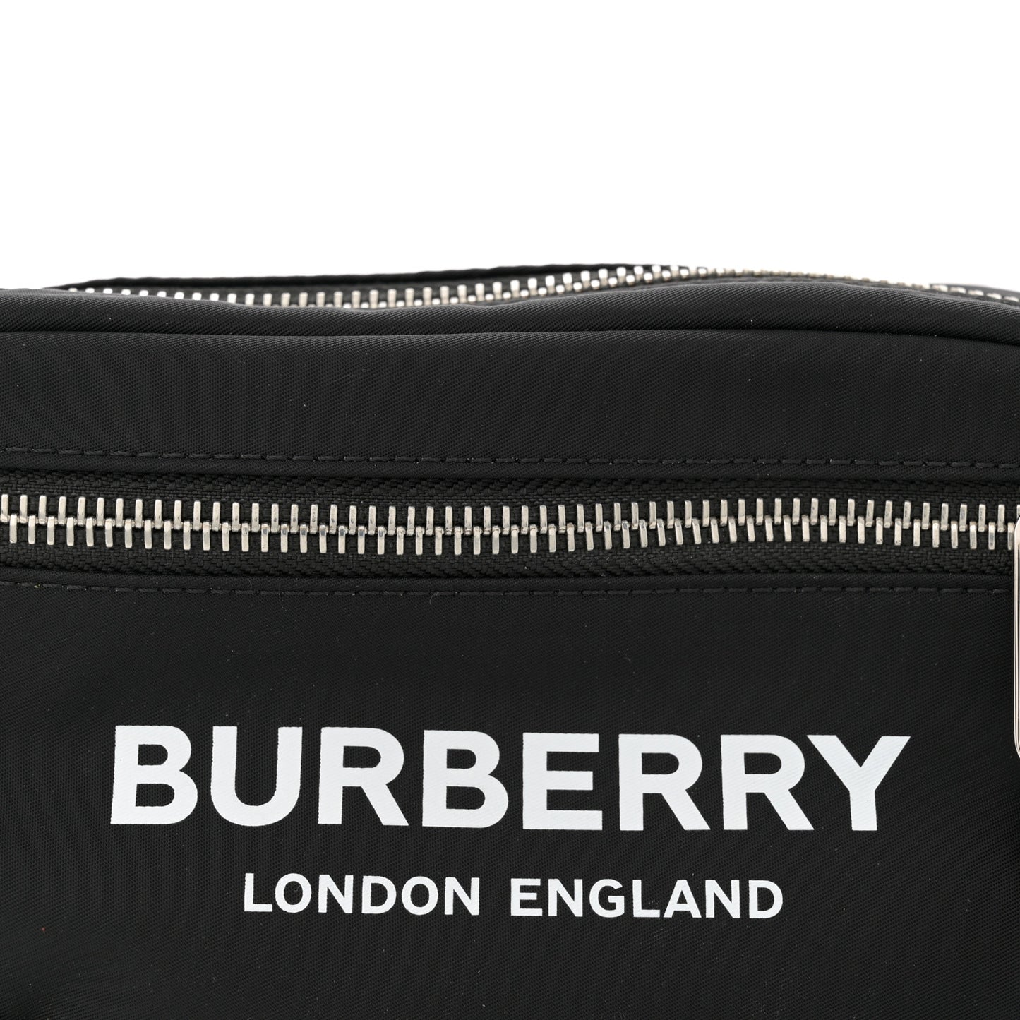 Econyl Logo Print Large Cannon Bum Bag Black
