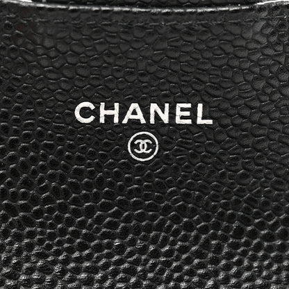 Chanel Caviar Quilted Flap Card Holder Wallet Black 7 of 9