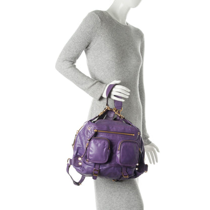 Gucci Calfskin Medium Darwin Convertible Backpack Purple 2 of 9