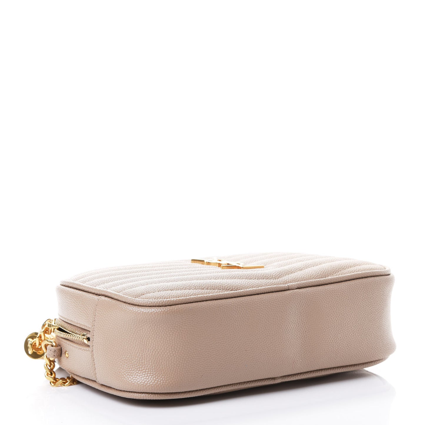 Grain De Poudre Matelasse Monogram Mini Lou Camera Bag Dark Beige