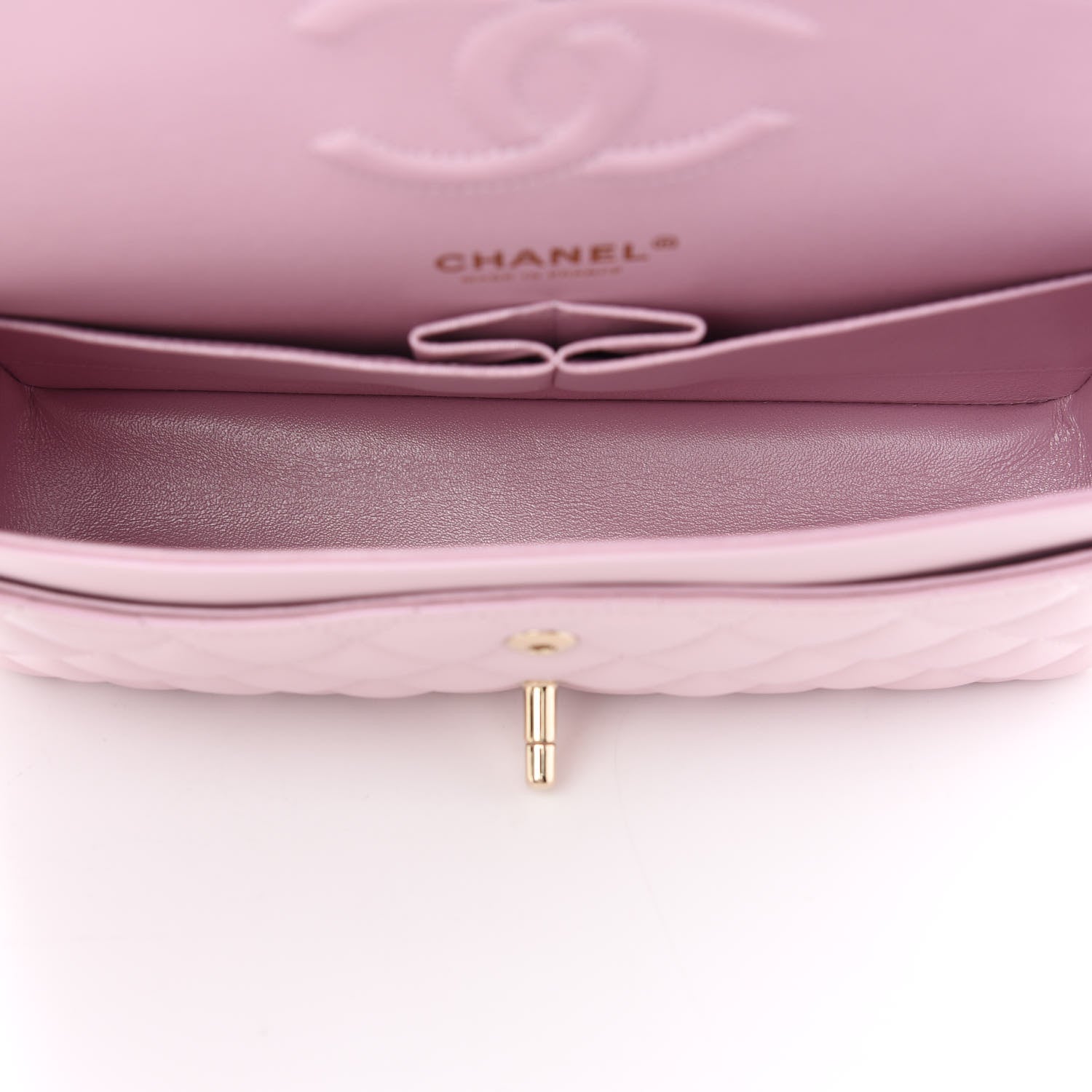 Chanel Iridescent Calfskin Quilted Medium Double Flap Light Pink 5 of 9