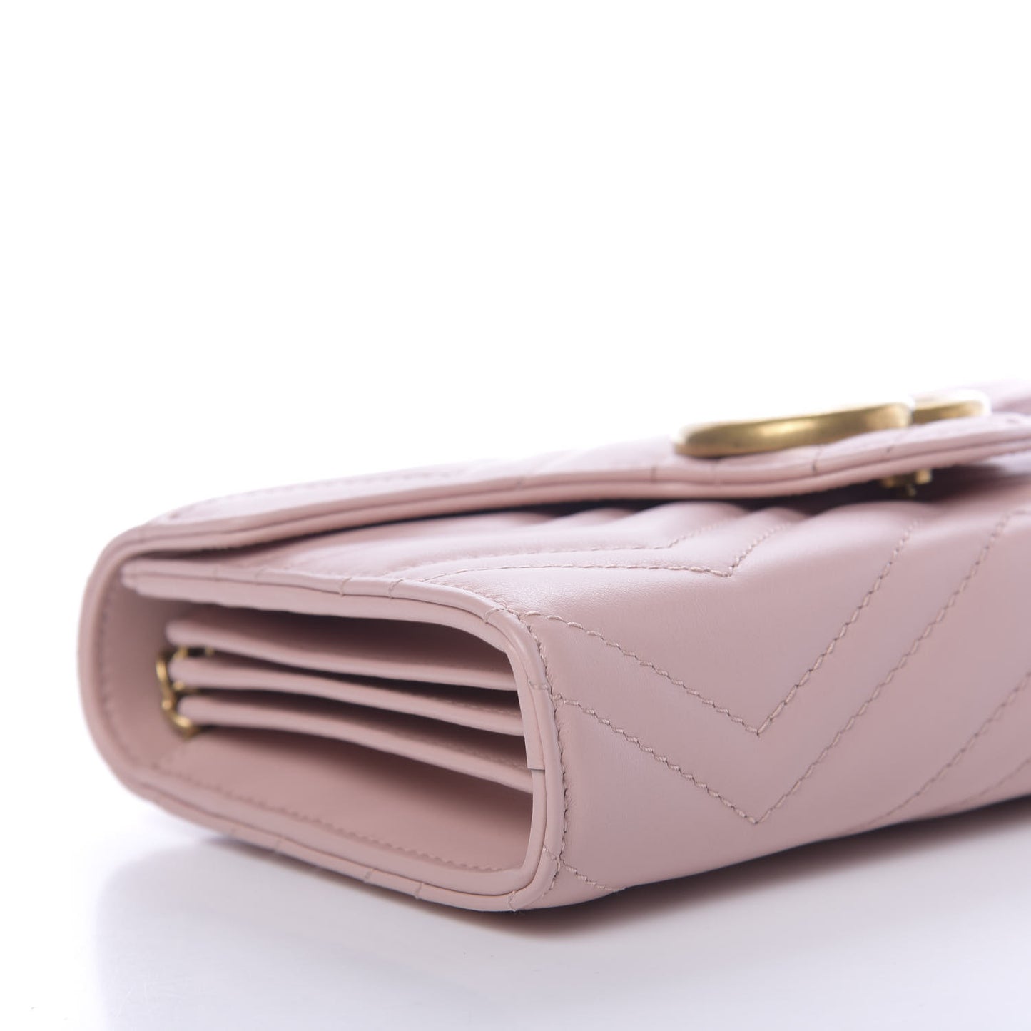 Calfskin Matelasse GG Marmont Chain Wallet Perfect Pink