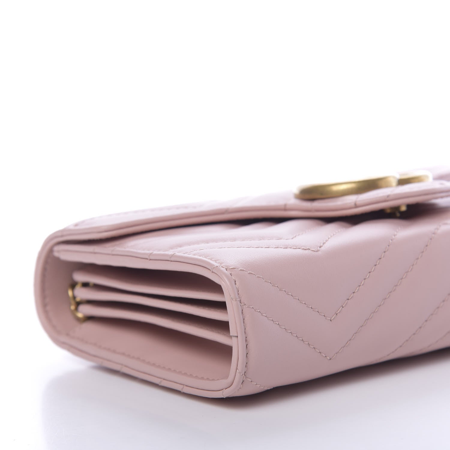 Gucci Calfskin Matelasse GG Marmont Chain Wallet Perfect Pink 8 of 10