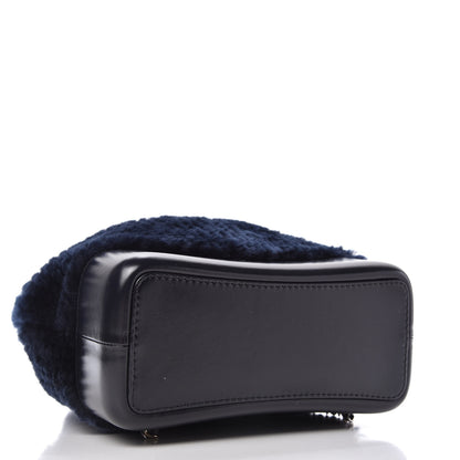 Chanel Shearling Small Gabrielle Backpack Navy 4 of 11