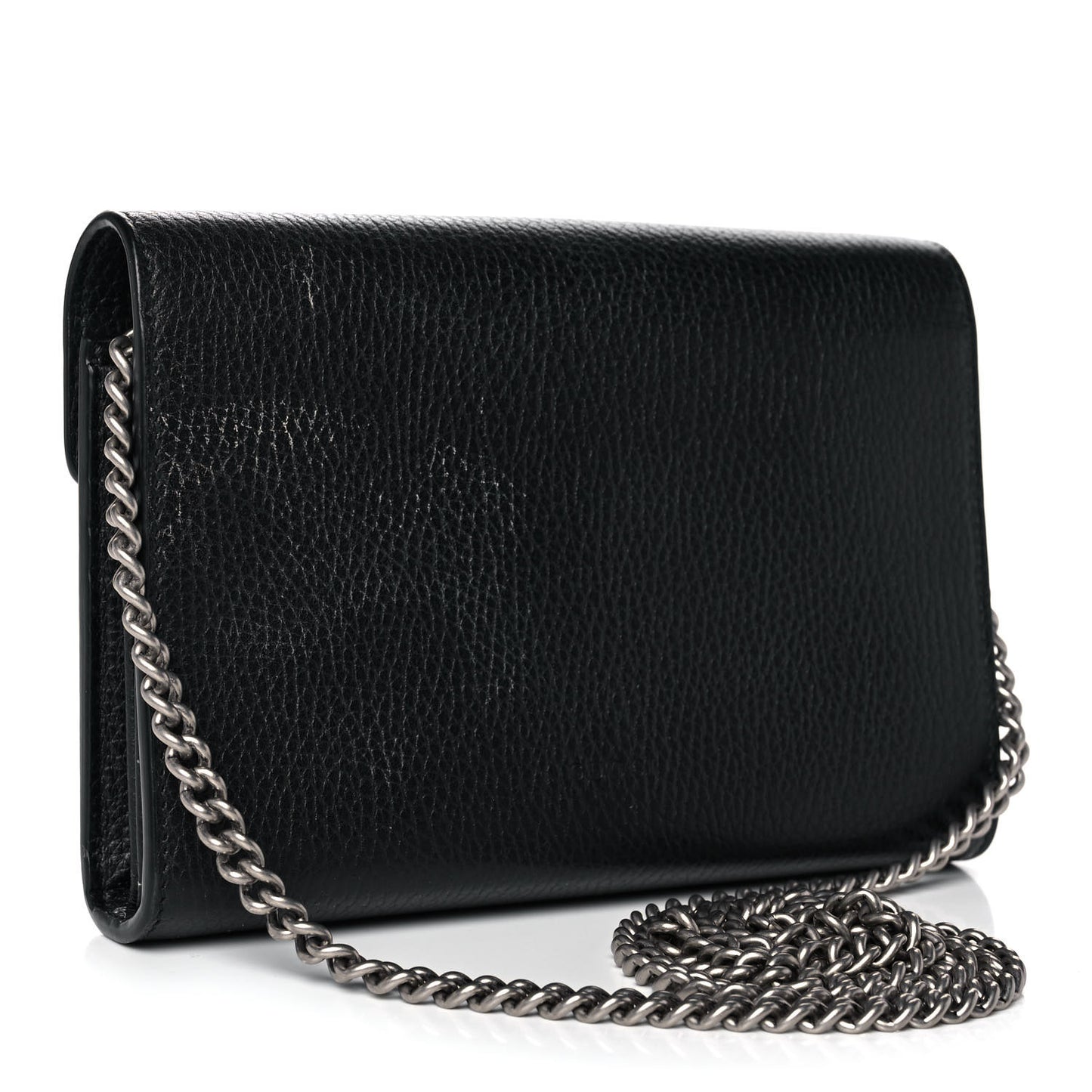 Calfskin Mini Dionysus Chain Wallet Black