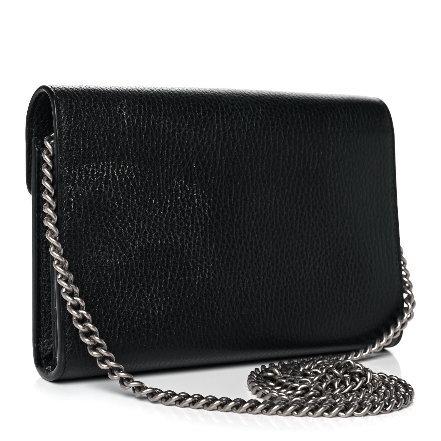 Gucci Calfskin Mini Dionysus Chain Wallet Black 3 of 12