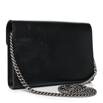 Gucci Calfskin Mini Dionysus Chain Wallet Black 3 of 12