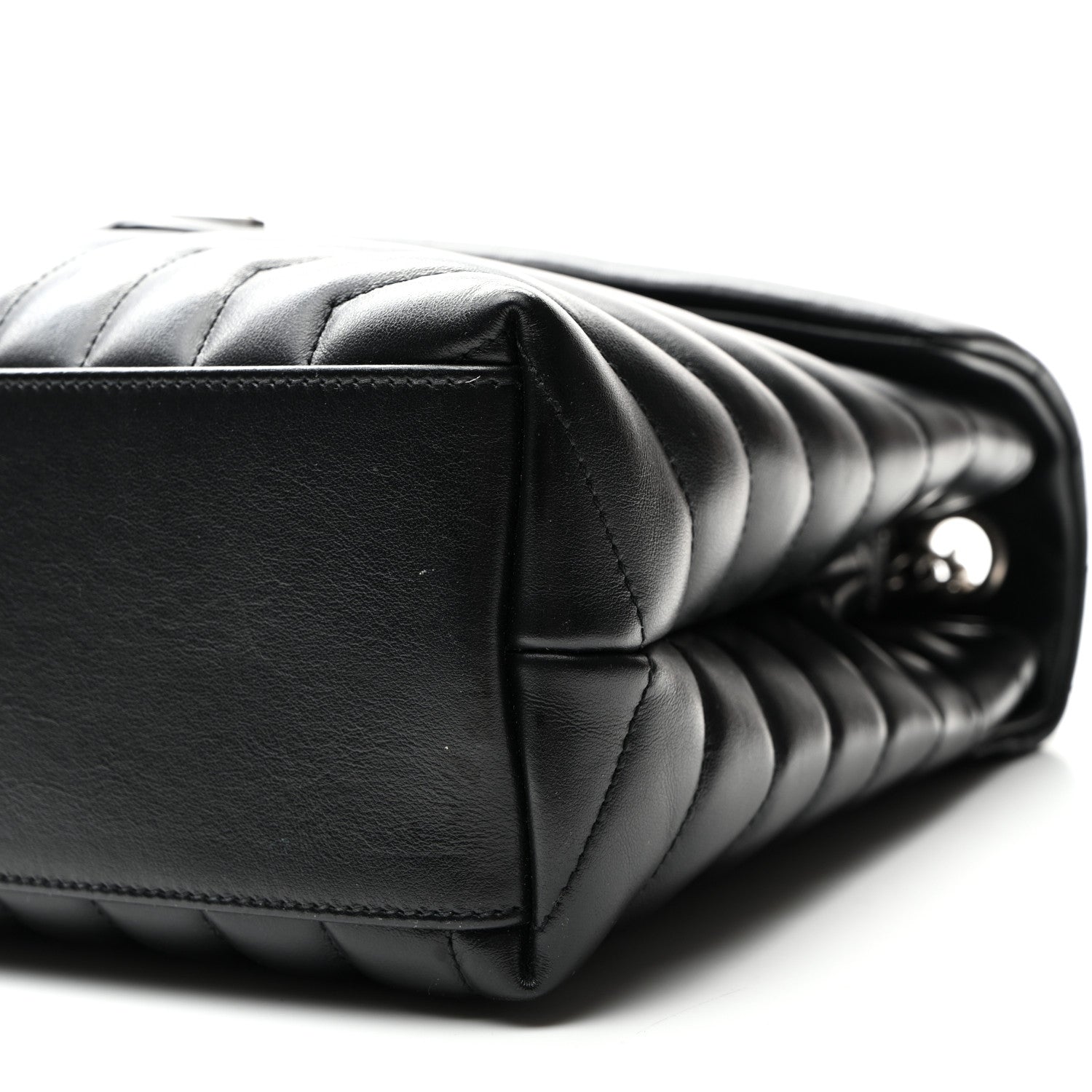 Saint Laurent Calfskin Y Quilted Monogram Medium Loulou Chain Satchel Black 9 of 9