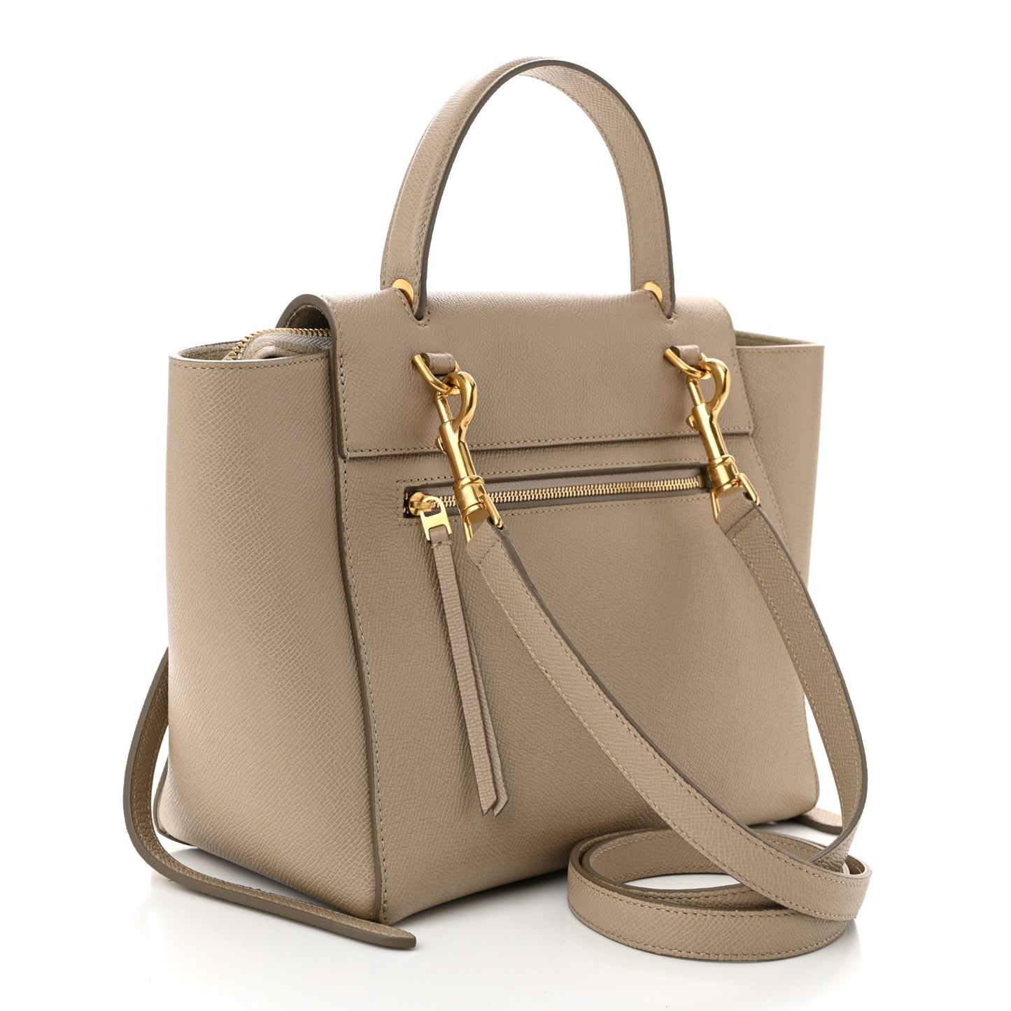 Grained Calfskin Micro Belt Bag Light Taupe