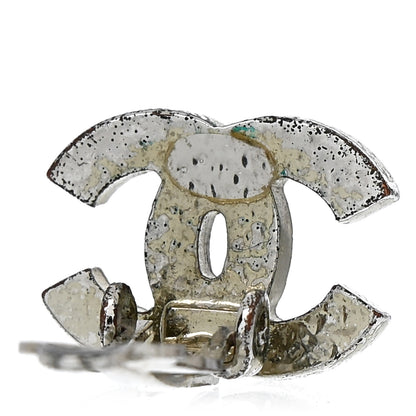 Chanel Crystal CC Clip on Earrings Silver 5 of 7