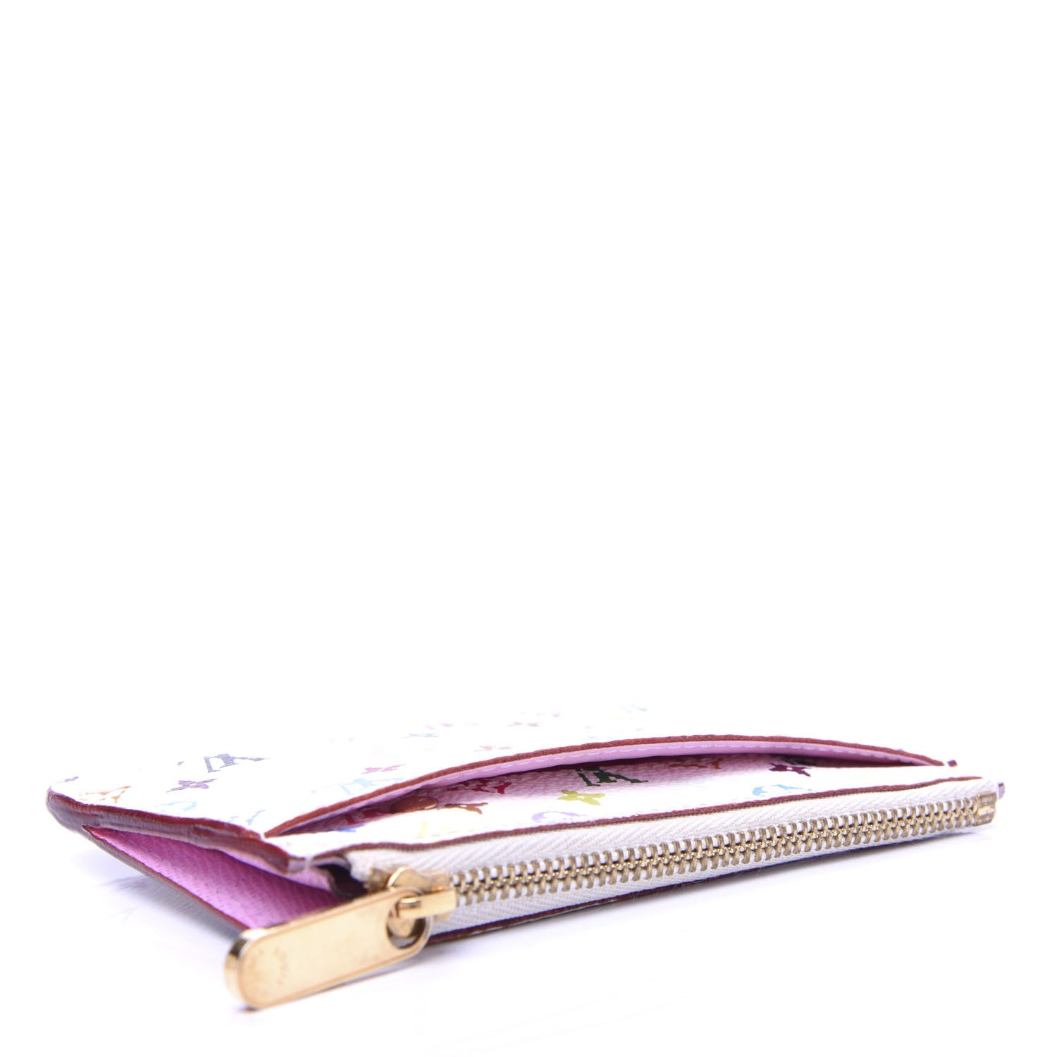 Louis Vuitton Monogram Multicolor Key Pouch White Litchi 7 of 7