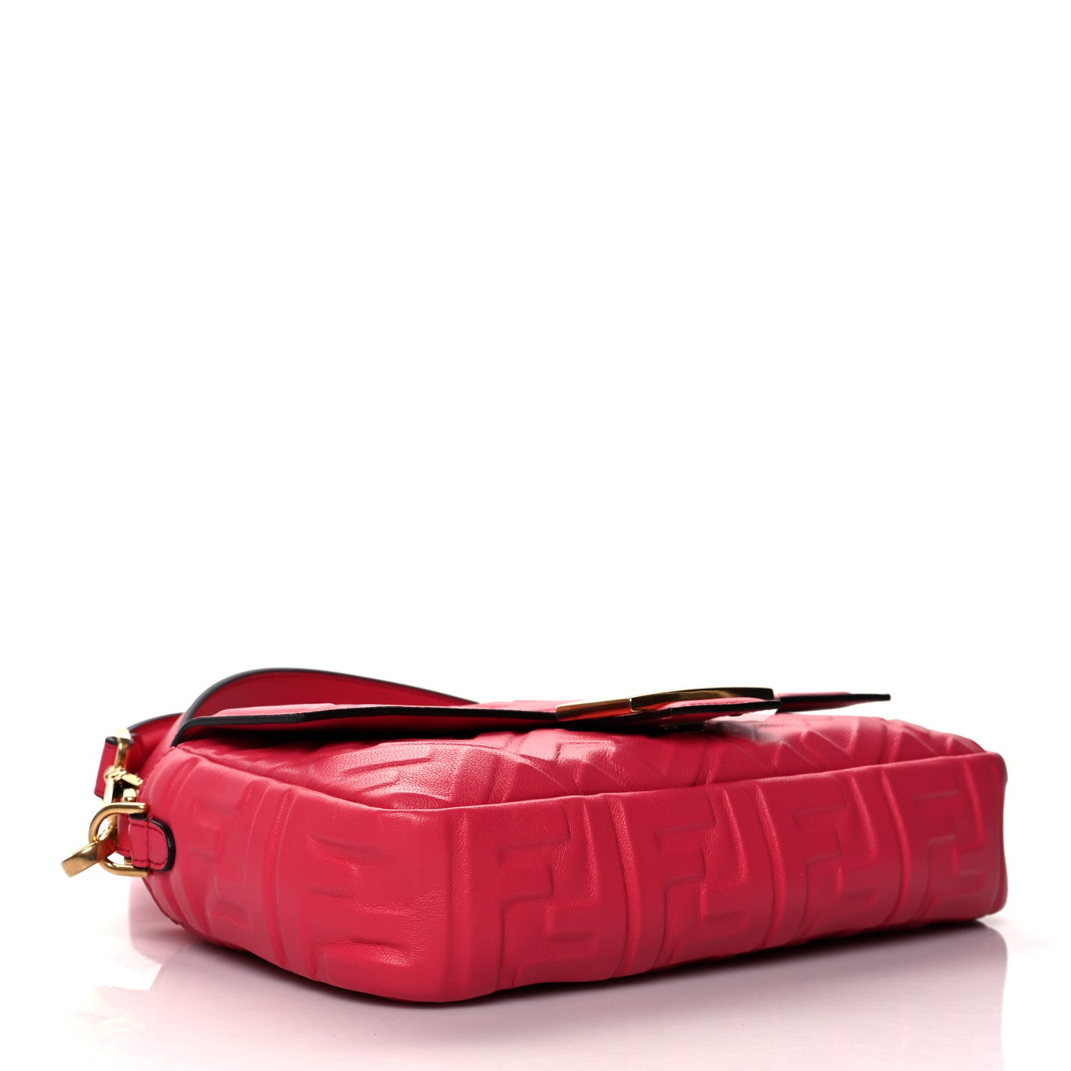 Fendi Nappa FF 1974 Embossed Baguette Lampone 4 of 9