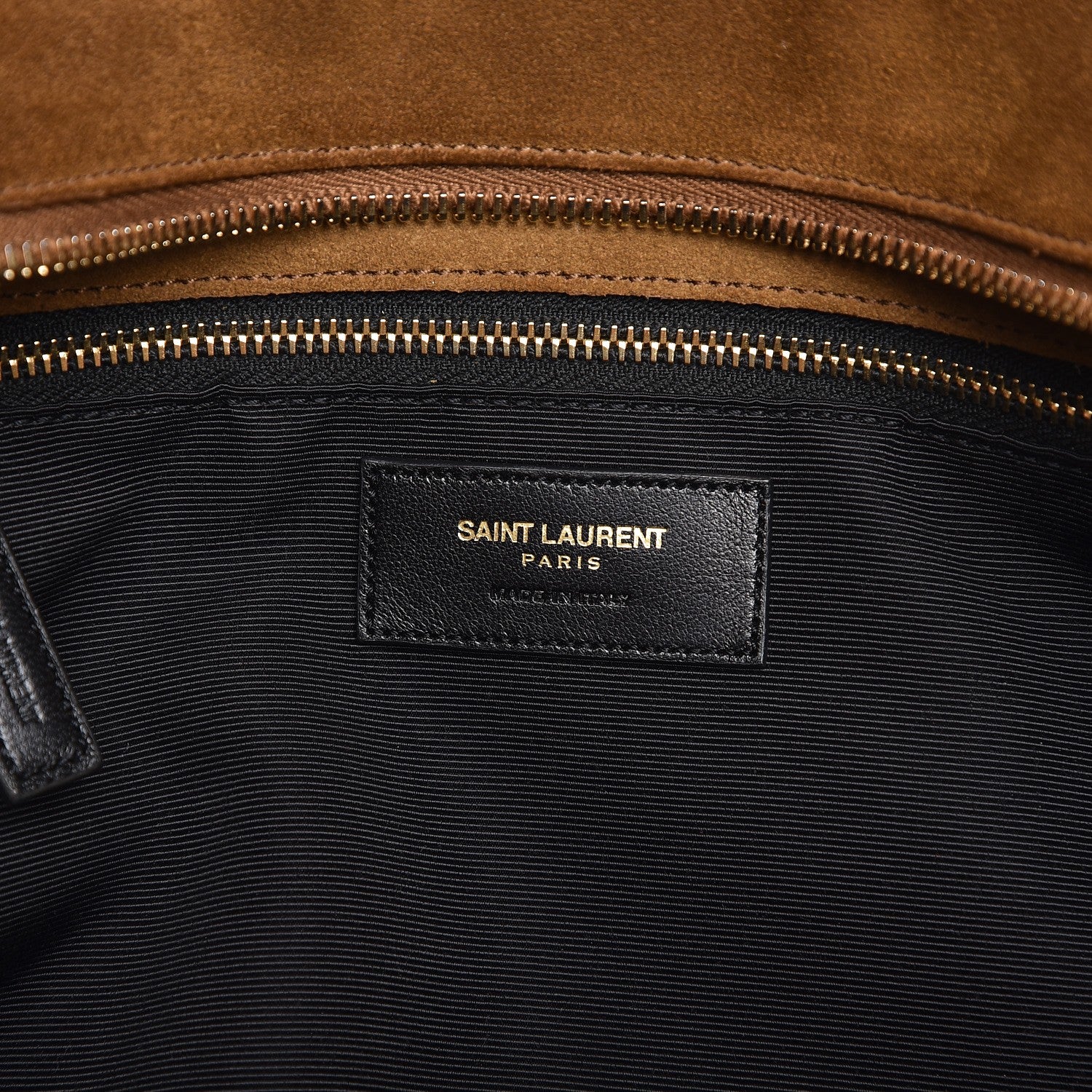 Saint Laurent Suede Fringe Monogram Shopping Tote Light Ochre 6 of 8