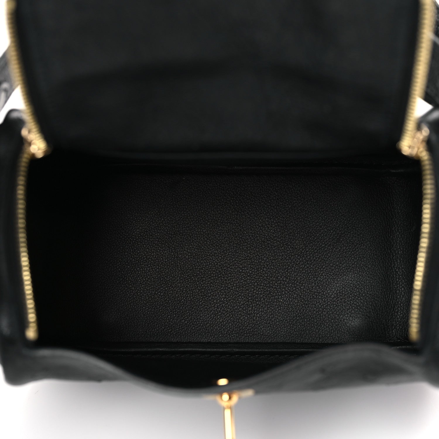 Hermes Ostrich Mini Lindy 20 Black 5 of 9