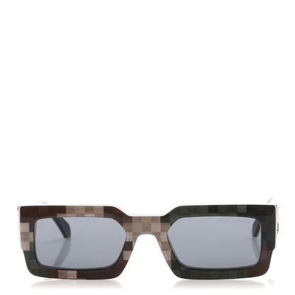 Louis Vuitton Acetate Damier Camouflage LV Clash Sunglasses Z2395W 2 of 7