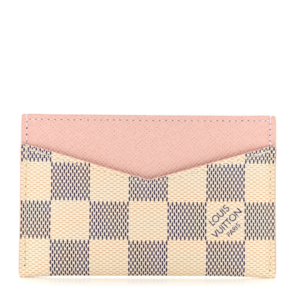 Louis Vuitton Damier Azur Daily Card Holder Rose Ballerine 1 of 7