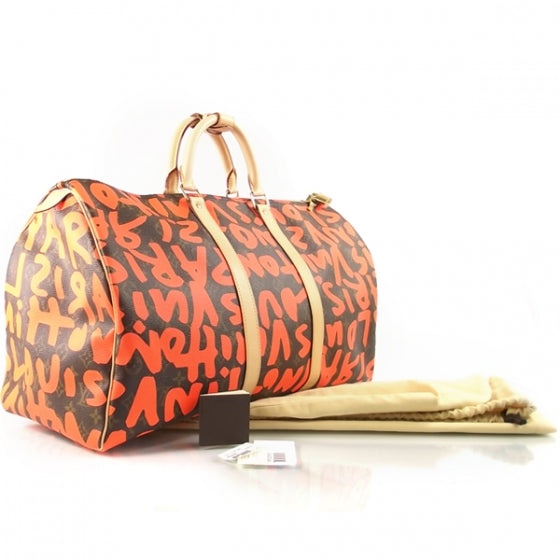 Monogram Graffiti Keepall 50 Orange