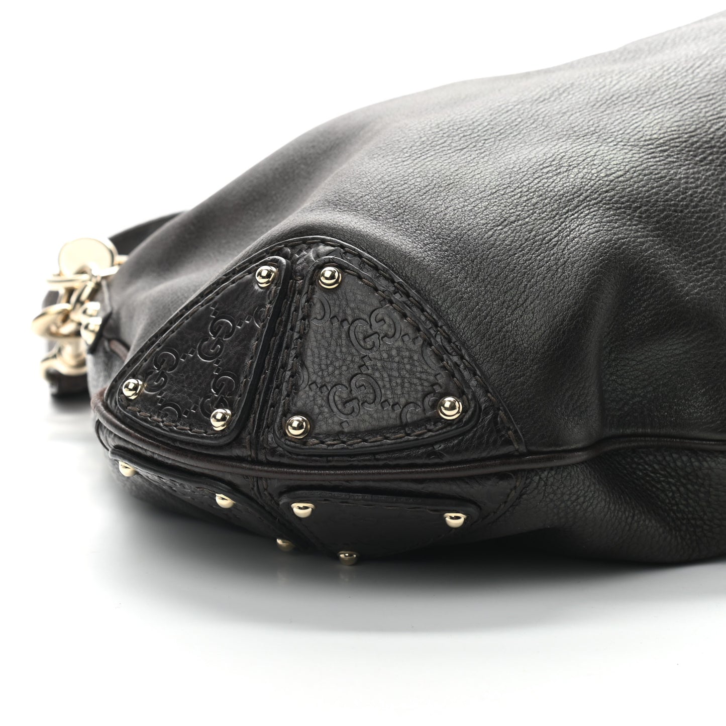 Calfskin Large Indy Top Handle Hobo Dark Brown