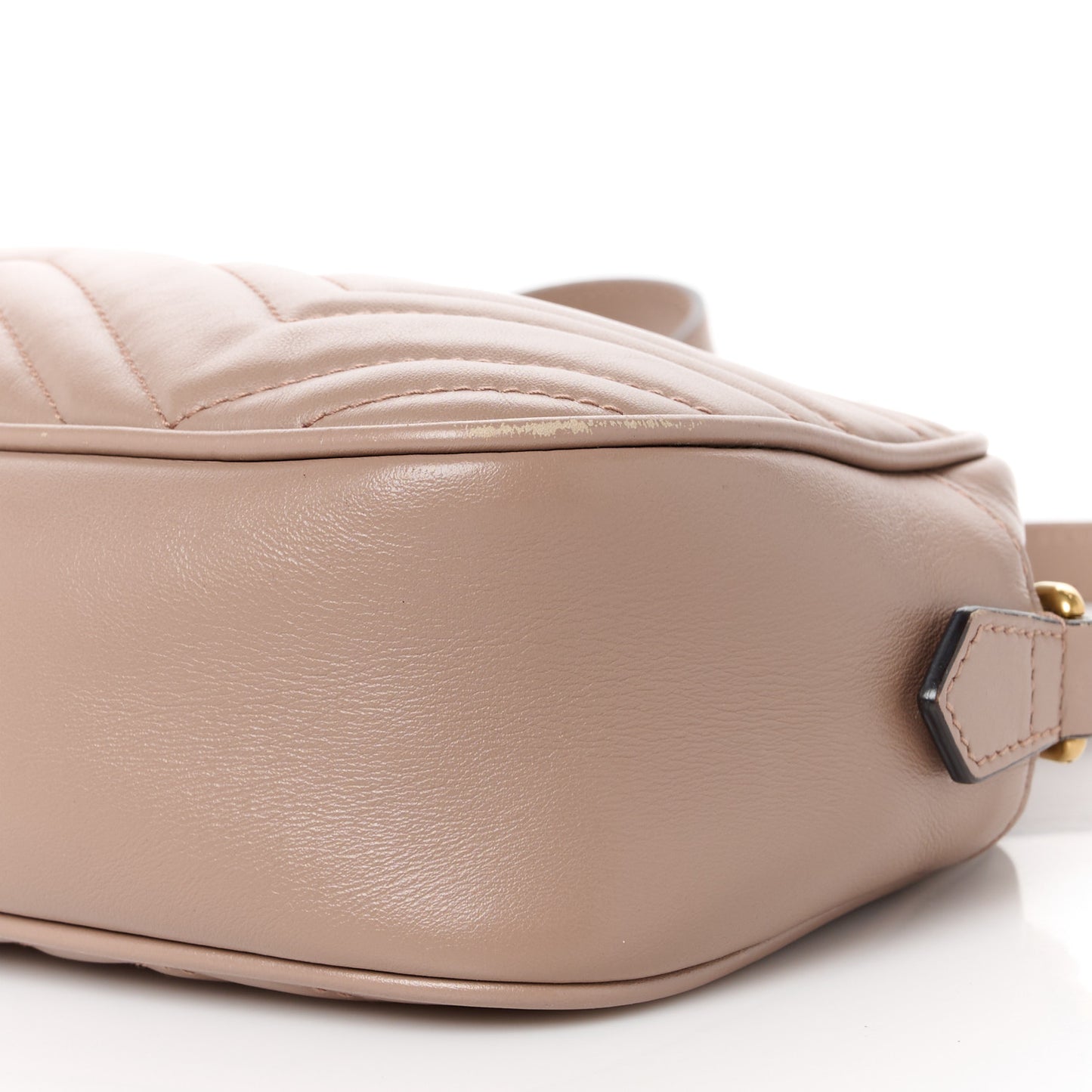 Calfskin Matelasse Small GG Marmont Chain Shoulder Bag Porcelain Rose