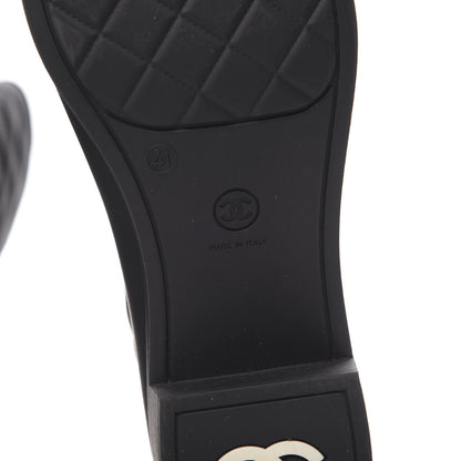 Chanel Rubber Quilted Rain Boots 41 Black 7 of 8