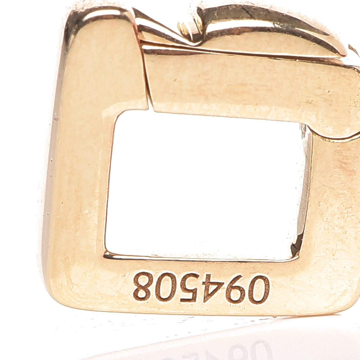 18K Yellow Gold Enamel LV Bag Charm Red