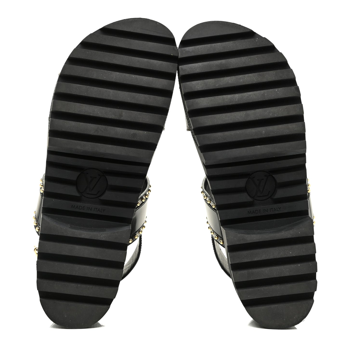 Calfskin Monogram Laureate Platform Sandals 39 Black